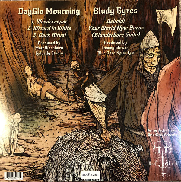 DayGlo Mourning / Bludy Gyres : Rope Enough for Two (LP, Ltd, Num, Red)