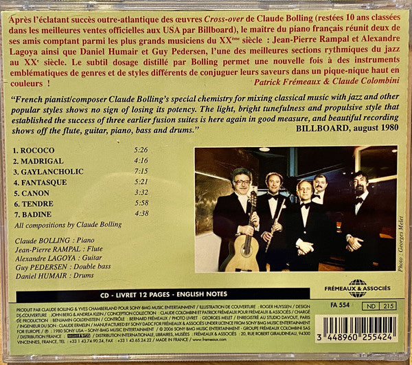 Jean-Pierre Rampal / Alexandre Lagoya / Claude Bolling : Picnic Suite (CD, Album)