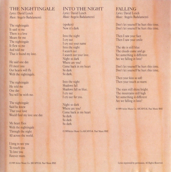 Angelo Badalamenti : Music From Twin Peaks (CD, Album)