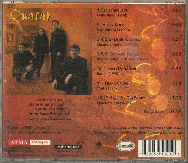 Quasar (4) : Quatuor De Saxophones (CD, Album)