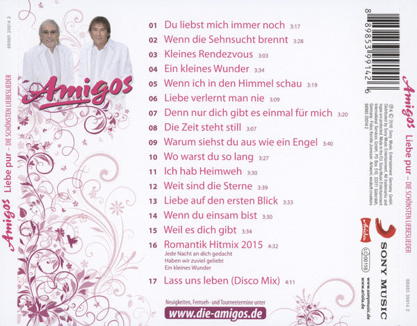 Amigos : Liebe Pur (Die Schönsten Liebeslieder) (CD, Comp)