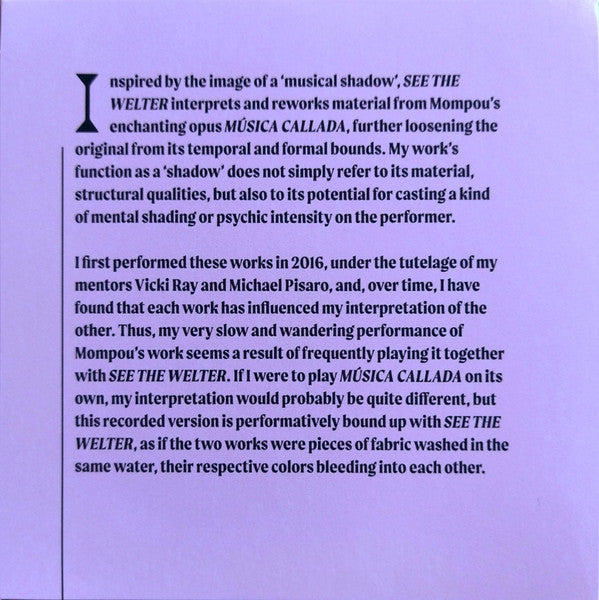 Frederic Mompou, James Rushford : Música Callada / See The Welter (2xCD, Album)