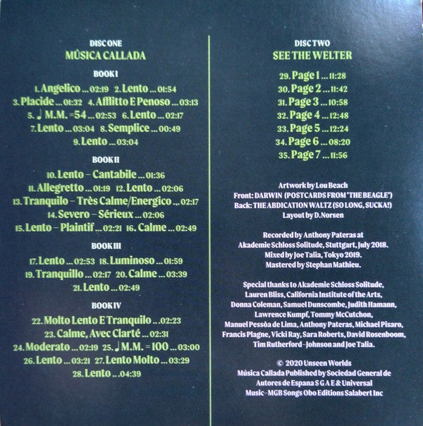 Frederic Mompou, James Rushford : Música Callada / See The Welter (2xCD, Album)