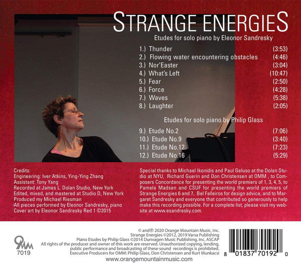Philip Glass, Eleanor Sandresky : Strange Energies (CD, Album)