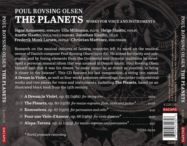 Poul Rovsing Olsen, Signe Asmussen, Ulla Miilmann, Helge Slaatto, Anette Slaatto, Jonathan Slaatto, Frederik Munk Larsen, Christian Martínez (8) : The Planets (CD, Album)