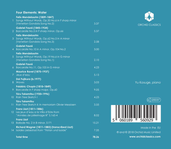 Yu Kosuge : Four Elements Vol I: Water (CD, Album)