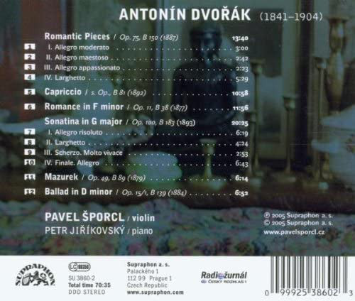 Antonín Dvořák - Pavel Šporcl, Petr Jiříkovský : Violin Works (CD, Album)