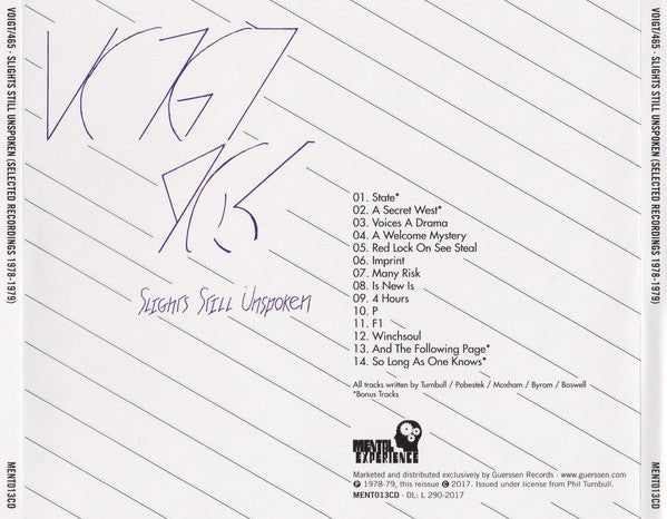 Voigt 465 : Slights Still Unspoken (CD, Album, RE, RM)