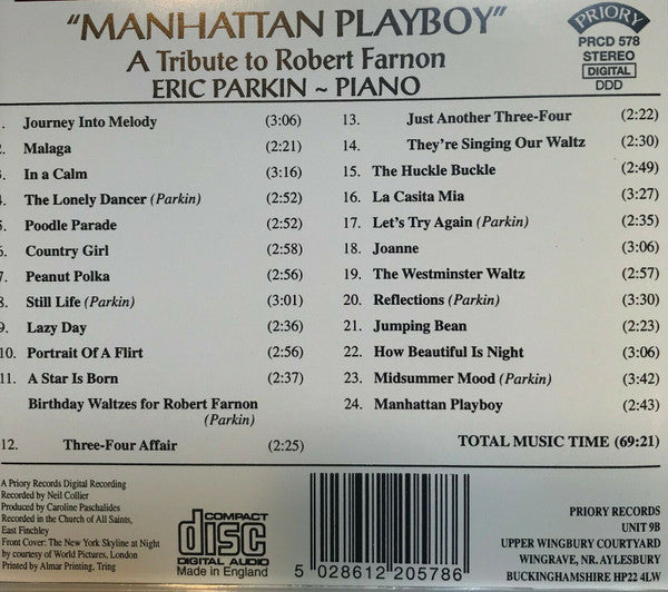 Eric Parkin : "Manhattan Playboy" A Tribute To Robert Farnon (CD, Album)