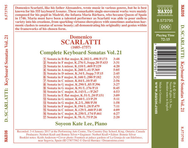 Domenico Scarlatti, Soyeon Kate Lee : Complete Keyboard Sonatas Vol. 21 (CD, Album)