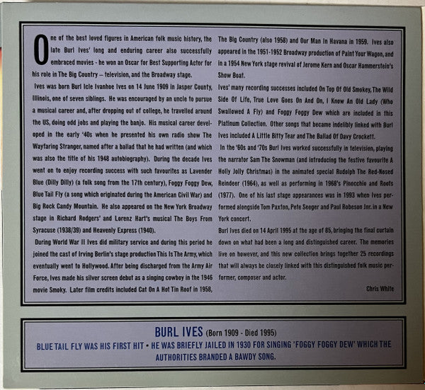 Burl Ives : Blue Tail Fly (CD, Comp)