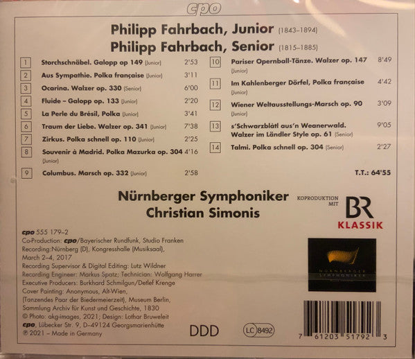 Philipp Fahrbach - Nürnberger Symphoniker, Christian Simonis : Waltzes · Marches · Polkas (CD, Album)