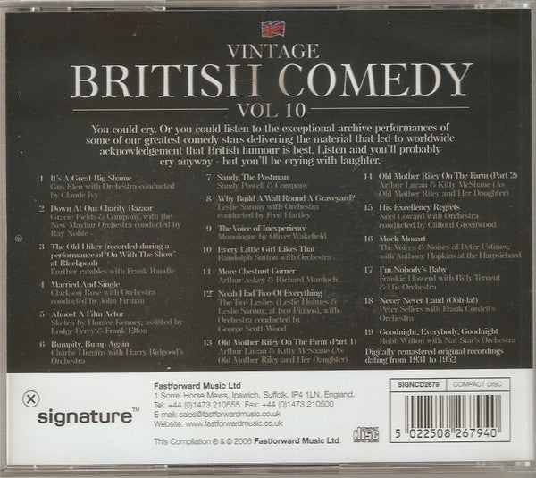 Various : Vintage British Comedy Vol 10 (CD, Comp)