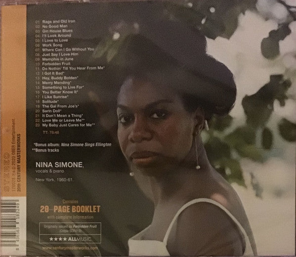 Nina Simone : Forbidden Fruit / Nina Simone Sings Ellington (CD, Comp)