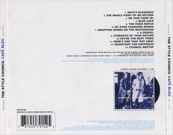 The Style Council : Café Bleu (CD, Album, RE, RM, UML)