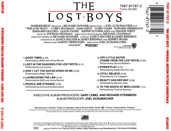 Various : The Lost Boys (Original Motion Picture Soundtrack) (CD, Comp, RE)