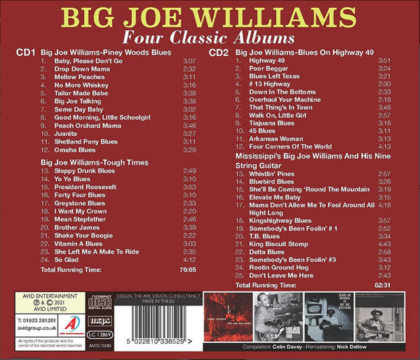 Big Joe Williams : Four Classic Albums (2xCD, Comp, RM)