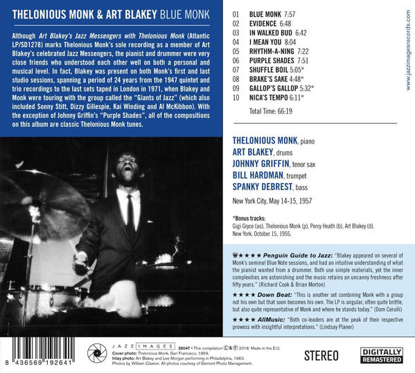 Thelonious Monk & Art Blakey : Blue Monk (CD, Album, RE, RM)