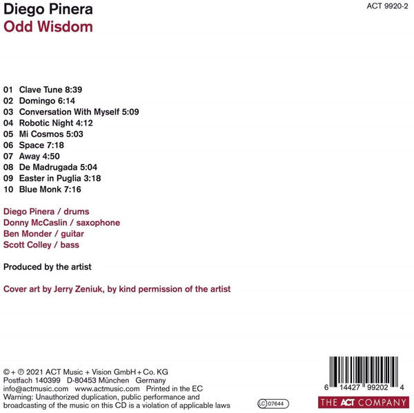 Diego Piñera : Odd Wisdom (CD)