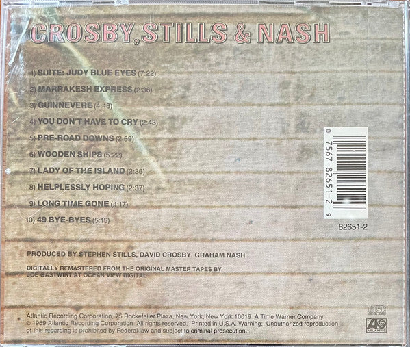 Crosby, Stills & Nash : Crosby, Stills & Nash (CD, Album, RE, RM, ARC)