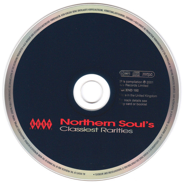 Various : Northern Soul's Classiest Rarities (CD, Comp, Mono)