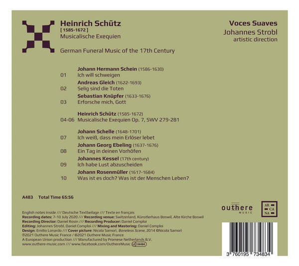 Heinrich Schütz - Voces Suaves, Johannes Strobl (2) : Musicalische Exequien - German Funeral Music Of The 17th Century (CD, Album)