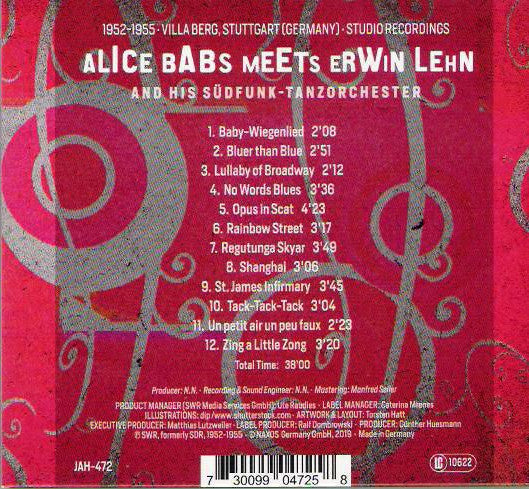 Alice Babs, Erwin Lehn Und Sein Südfunk Tanzorchester : Alice Babs Meets Erwin Lehn And His Südfunk-Tanzorchester (CD, Comp, Dig)
