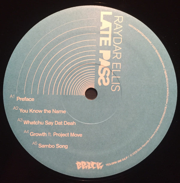 Raydar Ellis : Late Pass (2xLP)
