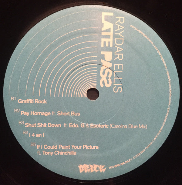 Raydar Ellis : Late Pass (2xLP)