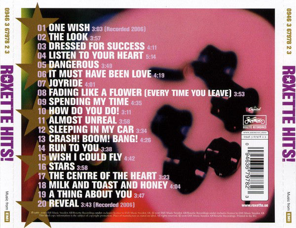 Roxette : Hits (A Collection Of Their 20 Greatest Songs!) (HDCD, Comp, RM)