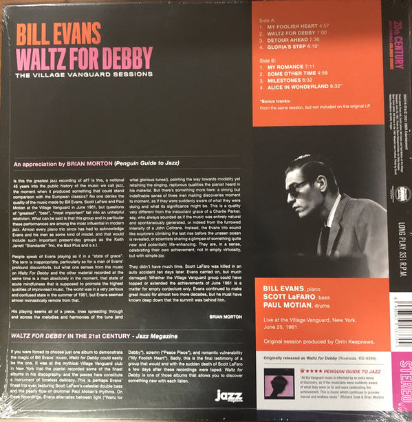 Bill Evans : Waltz For Debby: The Village Vanguard Sessions (LP, Album, Ltd, RE, Red)
