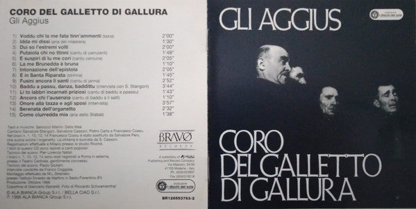 Quintetto Di Aggius : Coro Del Galletto Di Gallura (CD, Album, RE)