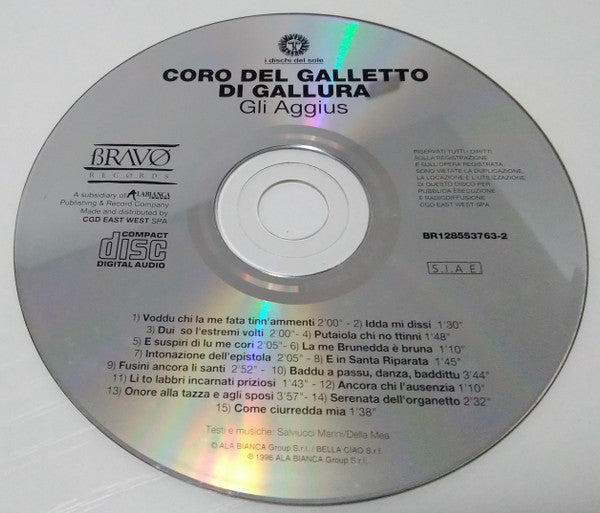 Quintetto Di Aggius : Coro Del Galletto Di Gallura (CD, Album, RE)