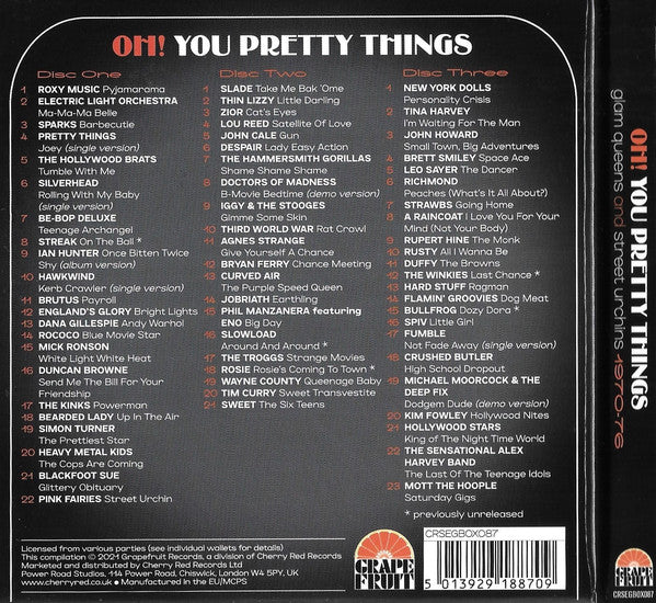 Various : Oh! You Pretty Things (Glam Queens And Street Urchins 1970-76) (3xCD, Comp + Box)