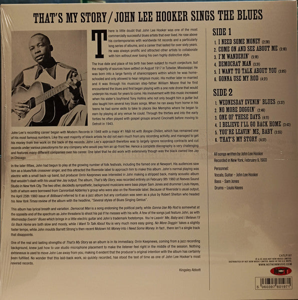 John Lee Hooker : That's My Story John Lee Hooker Sings The Blues (LP, Album, RE)