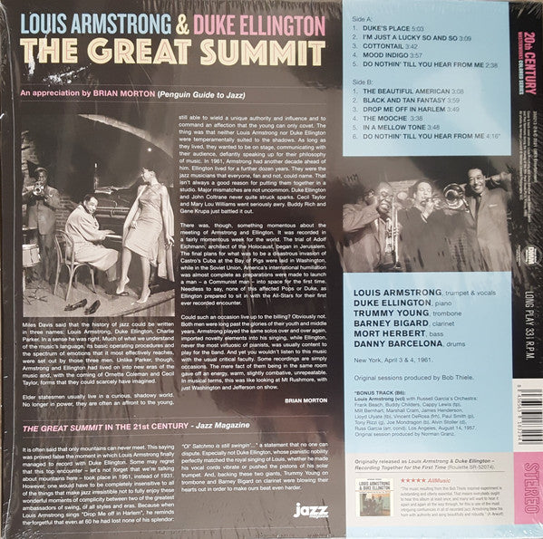 Louis Armstrong & Duke Ellington : The Great Summit (LP, Album, Ltd, RE, Yel)