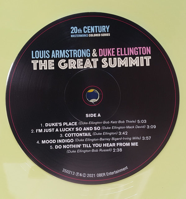 Louis Armstrong & Duke Ellington : The Great Summit (LP, Album, Ltd, RE, Yel)