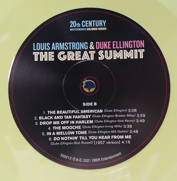Louis Armstrong & Duke Ellington : The Great Summit (LP, Album, Ltd, RE, Yel)