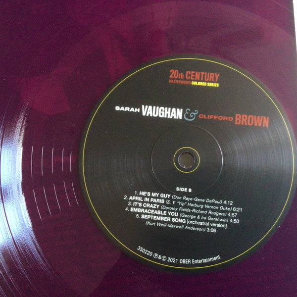 Sarah Vaughan & Clifford Brown : Sarah Vaughan & Clifford Brown (LP, Album, Ltd, RE, Pur)