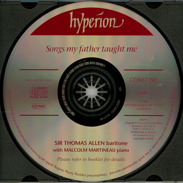 Thomas Allen - Malcolm Martineau : Songs My Father Taught Me (CD, Album)