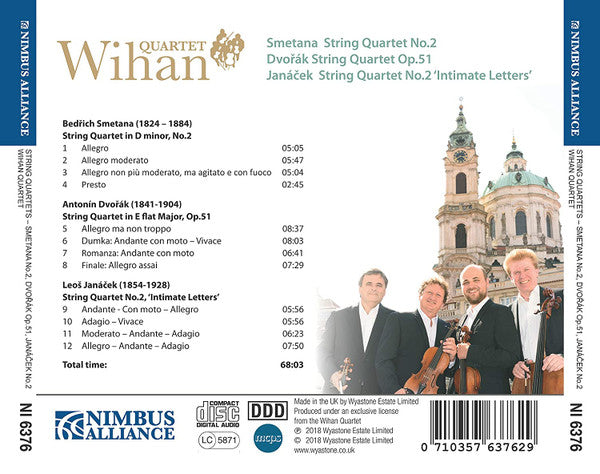 Wihan Quartet, Bedřich Smetana, Antonín Dvořák, Leoš Janáček : String Quartets (CD, Album)