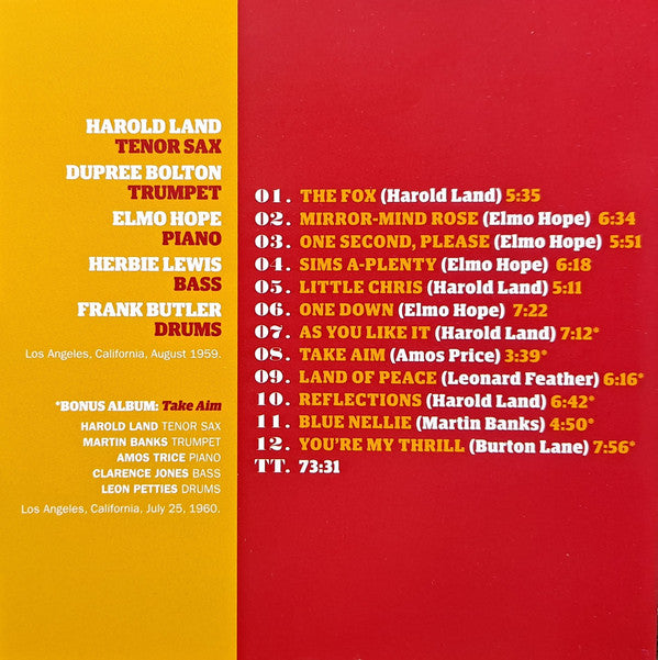 Harold Land : The Fox (CD, Album, Comp, RE)