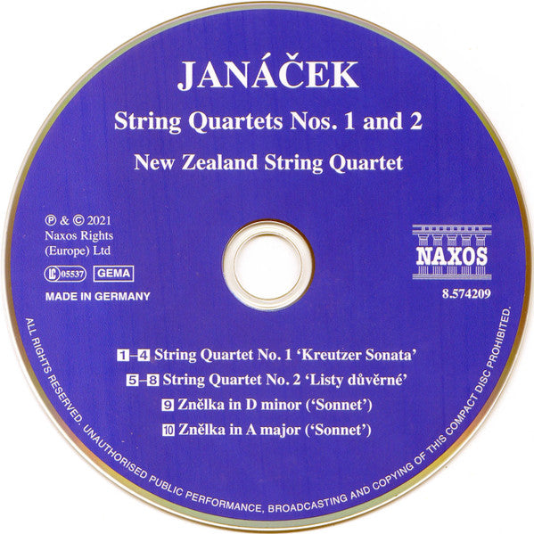 Leoš Janáček, The New Zealand String Quartet : String Quartets Nos. 1 And 2 • Sonnets (CD, Album)