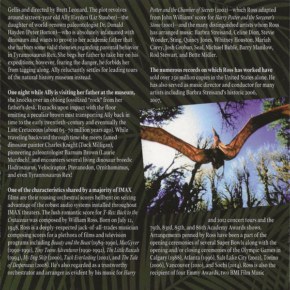 William Ross : T-Rex Back to the Cretaceous (CD, Album, Ltd)