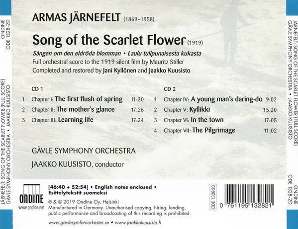 Armas Järnefelt, Gävle Symfoniorkester, Jaakko Kuusisto : Song Of The Scarlet Flower (Full Score To The 1919 Film) (2xCD, Album)