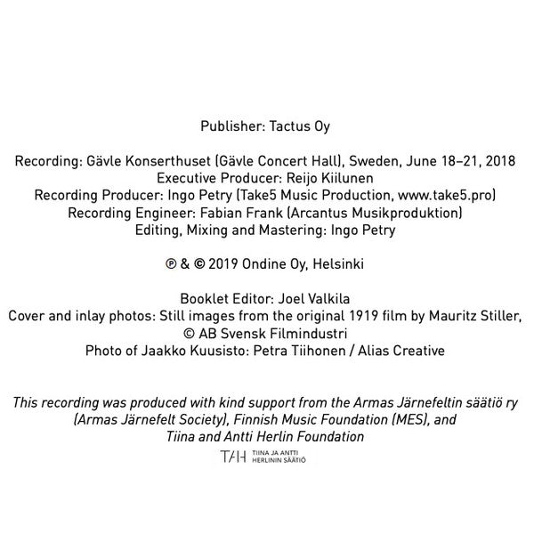 Armas Järnefelt, Gävle Symfoniorkester, Jaakko Kuusisto : Song Of The Scarlet Flower (Full Score To The 1919 Film) (2xCD, Album)
