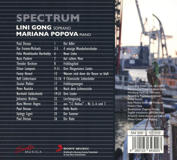 Lini Gong, Mariana Popova (2) : Spectrum (CD, Album)
