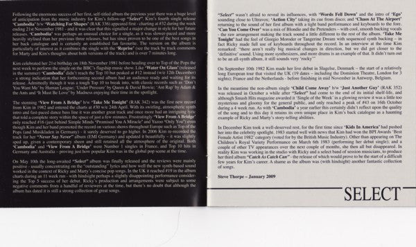 Kim Wilde : Select (CD, Album, RE, Son)