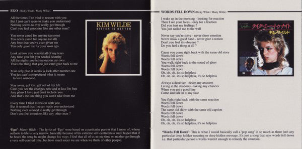 Kim Wilde : Select (CD, Album, RE, Son)