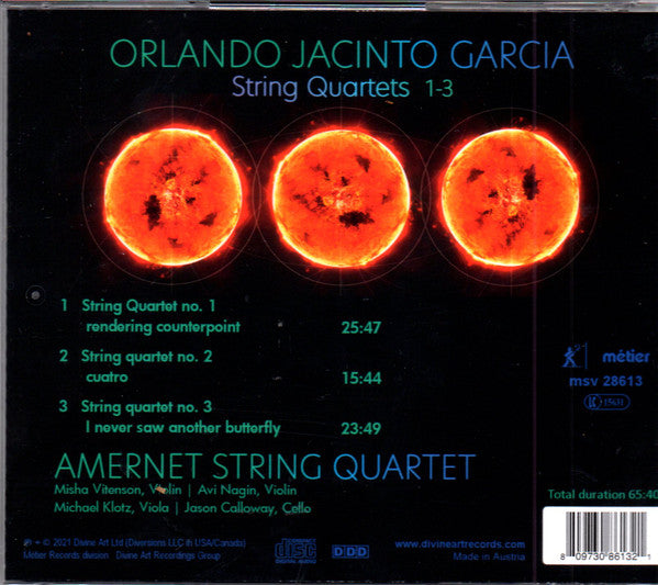 Orlando Jacinto Garcia, The Amernet Quartet : String Quartets 1-3 (CD, Album)